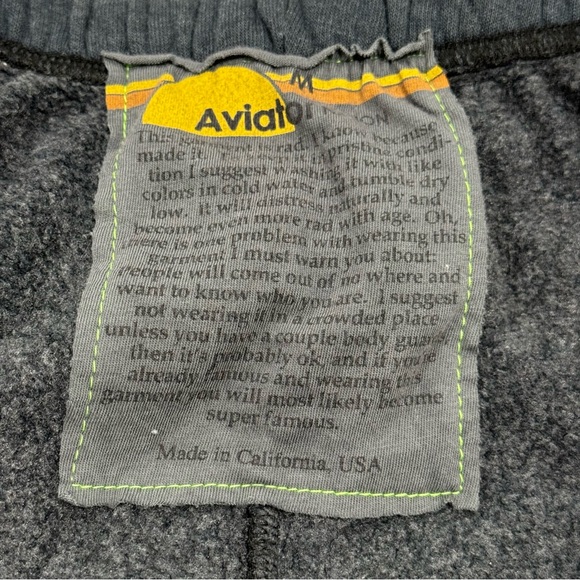 AVIATOR NATION Glitter Heart Sweatpants - Charcoal / Neon Pink  - Sz - Medium - Picture 4 of 9